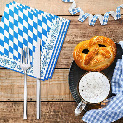 Oktoberfest Servietten 40 Stück Tischdeko Bayern Bierzelten 33x33cm 3-lagig