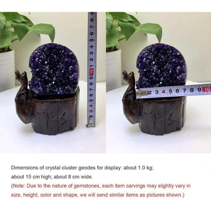 Natürliche Amethyst-Kristallcluster 2,2 Pfund Uruguay-Geoden