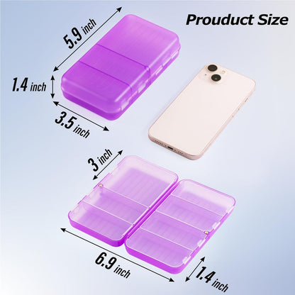 Yaklim Magnetischer Reise-Pillen-Organizer 7 Fächer Vitamin
