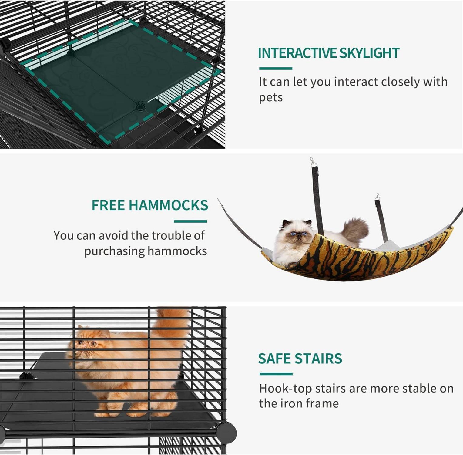 Katzenkäfig Outdoor 3-stöckig DIY Katzenlaufstall