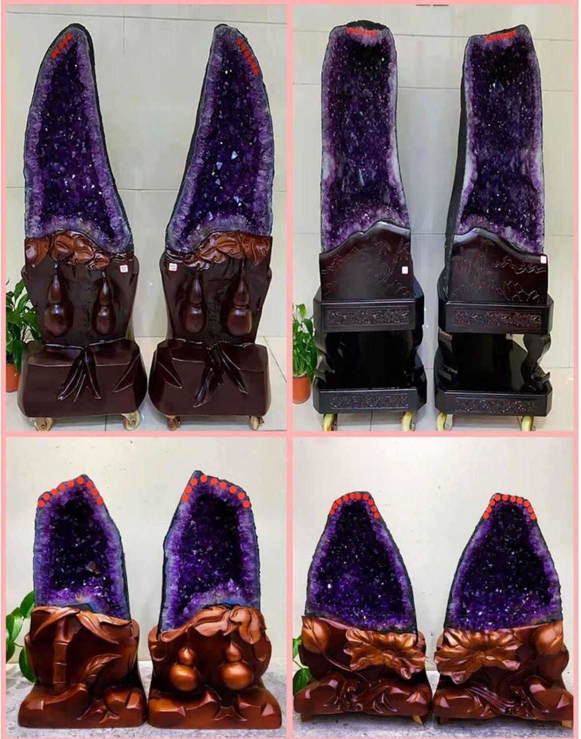 Große Amethyst-Geode Naturkristall-Cluster Exemplar Reiki Heilsteine