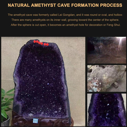 Große Amethyst-Geode Naturkristall-Cluster Reiki Heilsteine 17lbs