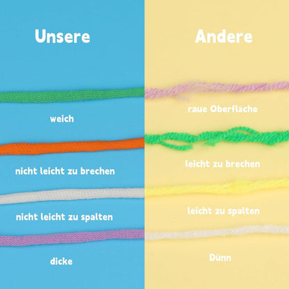 4er Set Häkel- und Strickgarn Anfänger Milchig Weiß 200g