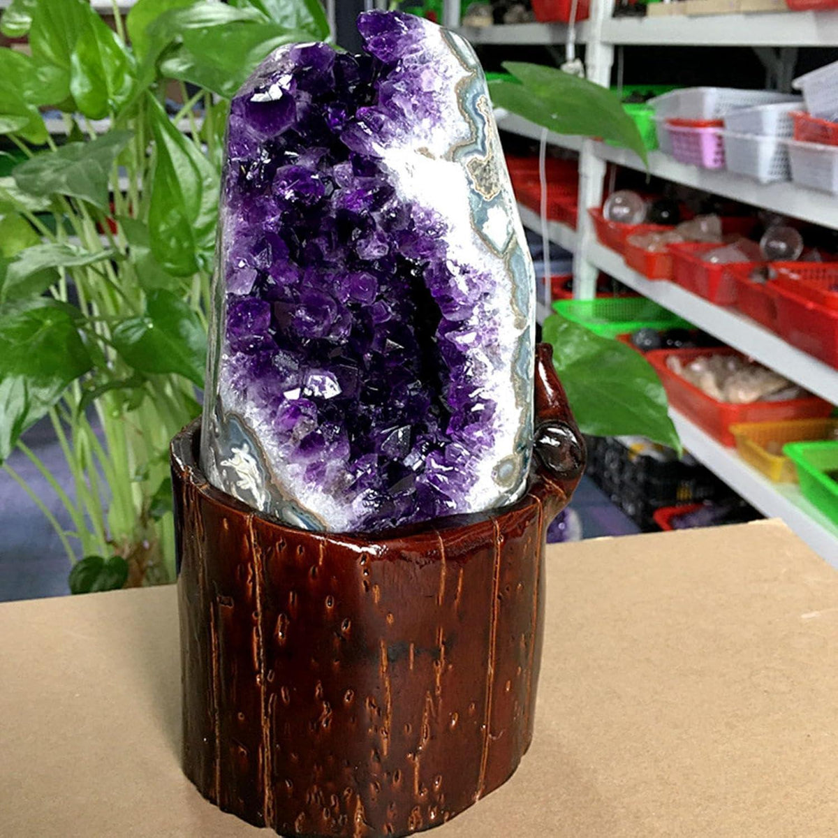 Amethyst Cluster Exemplarstein für Heimdekoration, 4.4lbs