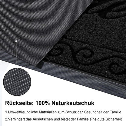 Fußmatte Outdoor rutschfest, 75x43 cm, Waschbar & Schmutzfang