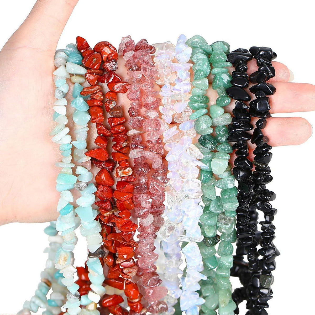 Opal Kristall DIY Perlen Set 400 Stück 5-8mm