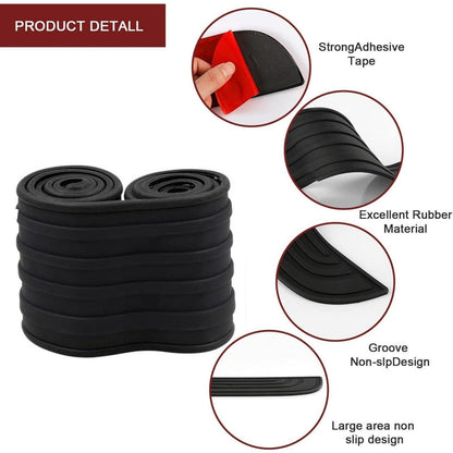 Stoßstangenschutz Gummi Anti-Kratz 90CM*7CM Schwarz