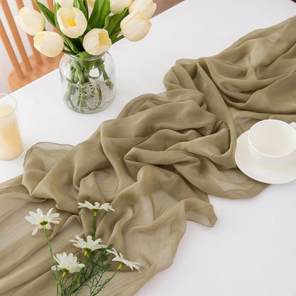 Chiffon Tischläufer 70x300cm – Hochzeit & Feier Deko