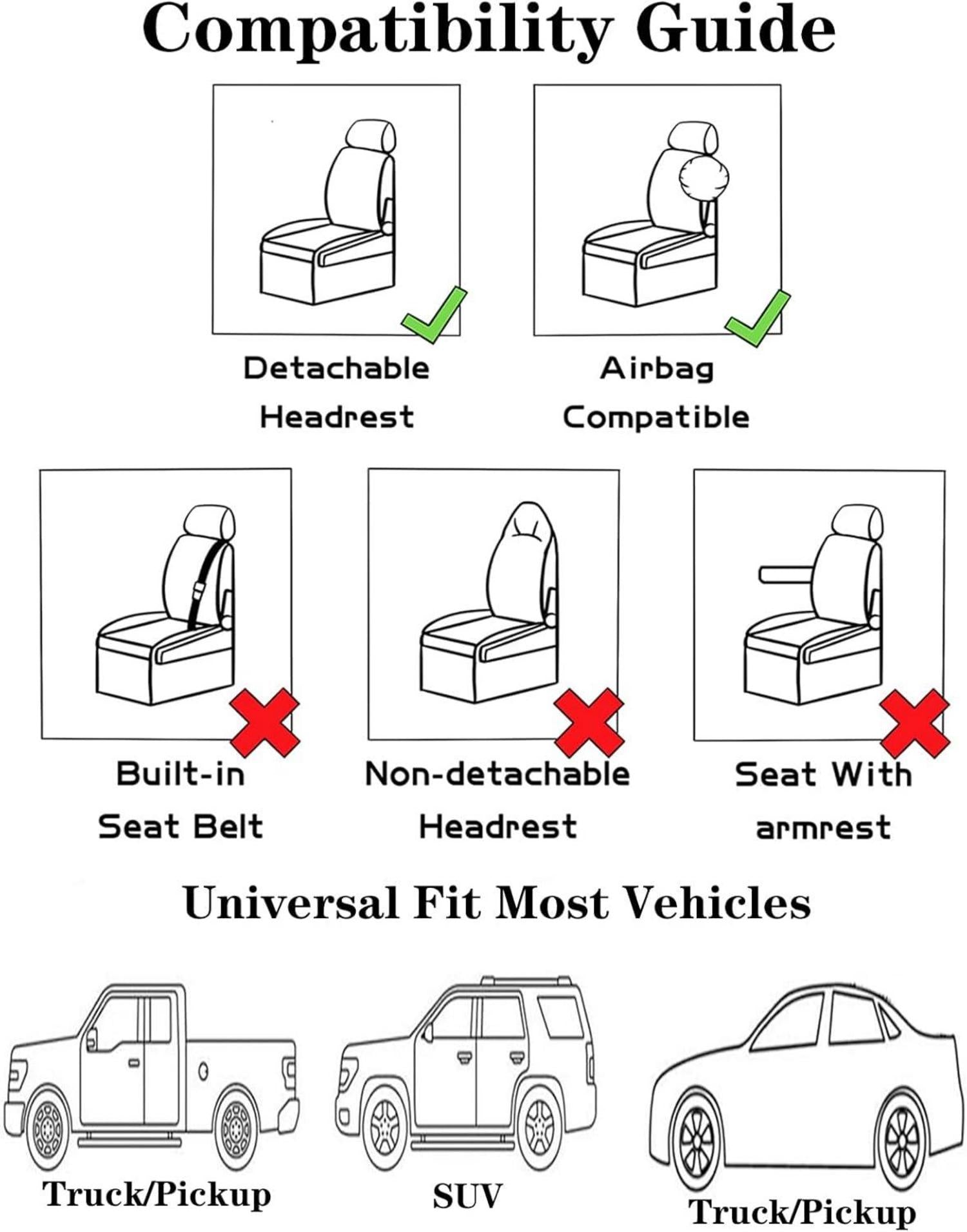 Universal Autositzbezüge Leder atmungsaktive Eisseide Set für Auto SUV