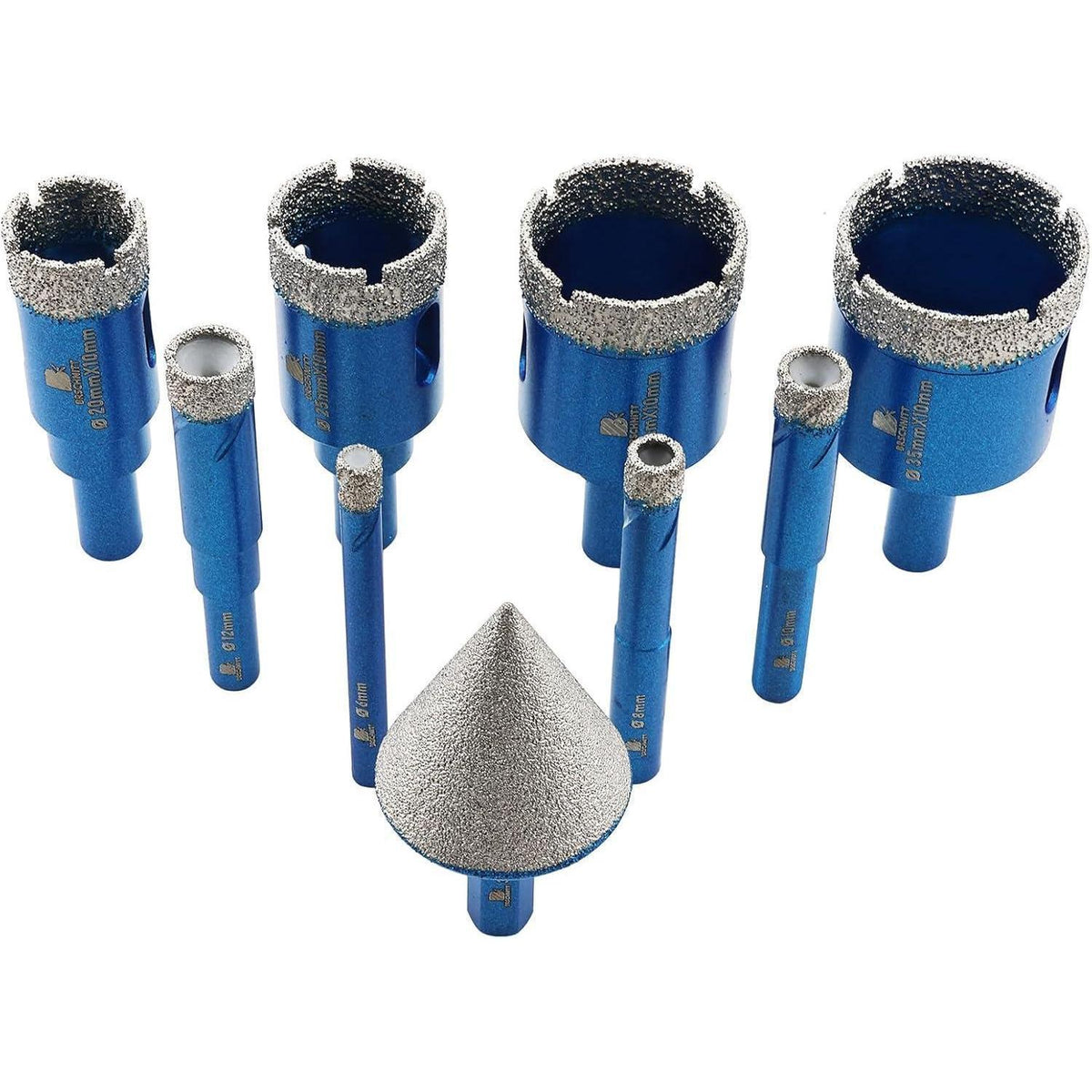 Diamant-Bohrer-Set für Fliesen & Stein 9-teilig