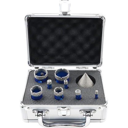 Diamant-Trockenbohrer-Set für Fliesen & Stein, 9-teilig