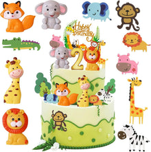16 Stück Waldtier Tortendeko Dschungel Geburtstag Cake Topper