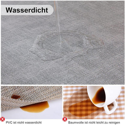 Tischsets Abwaschbar 4er Set Hellgrau in Lederoptik