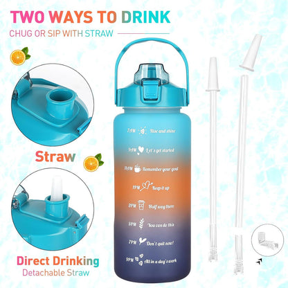 Trinkflasche mit Zeitmarkierung, Auslaufsicher & BPA-frei