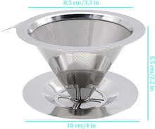 Pour Over Kaffeefilter Edelstahl wiederverwendbar