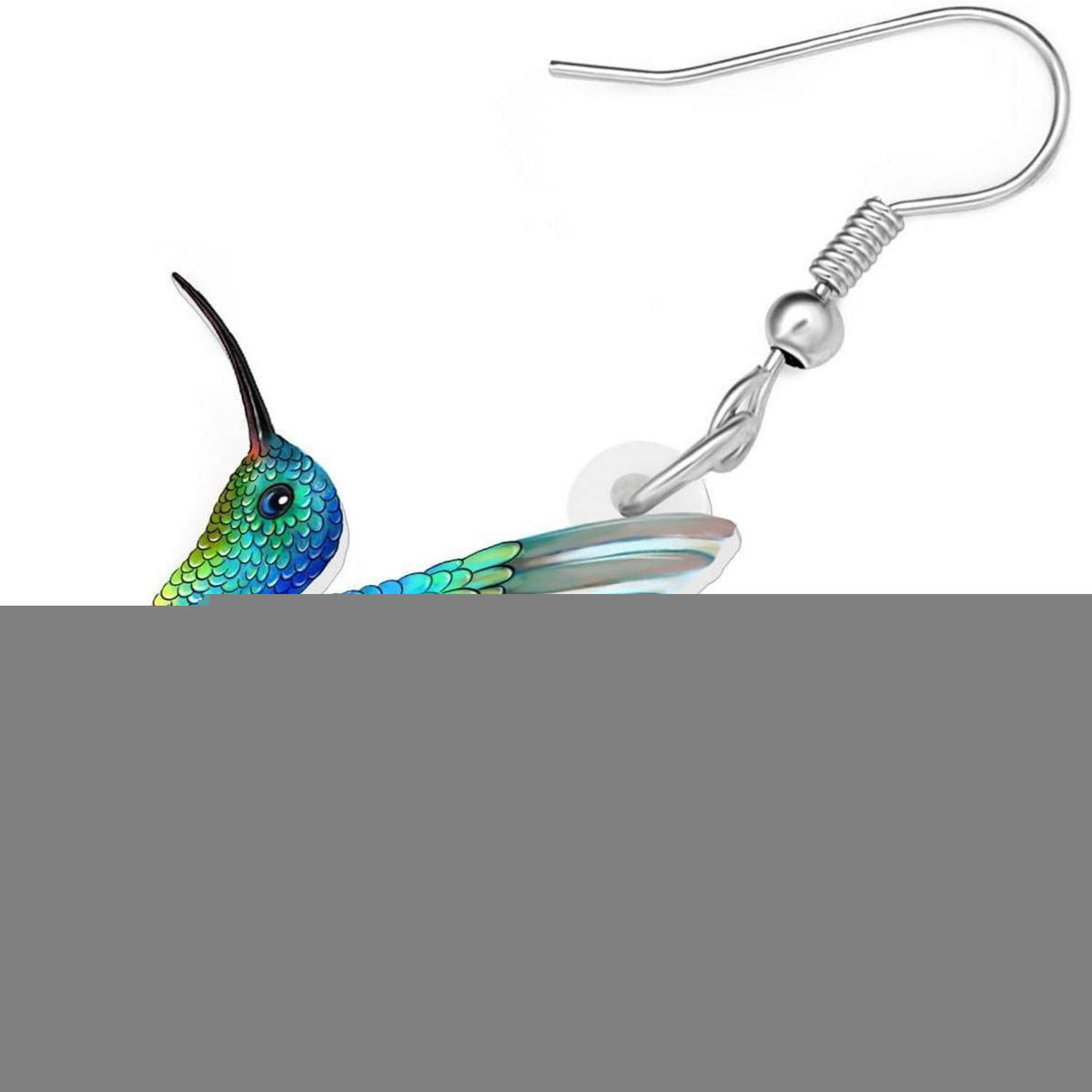 Acryl Kolibri Ohrringe Damen - Zarte Vogel Ohrringe Geschenk