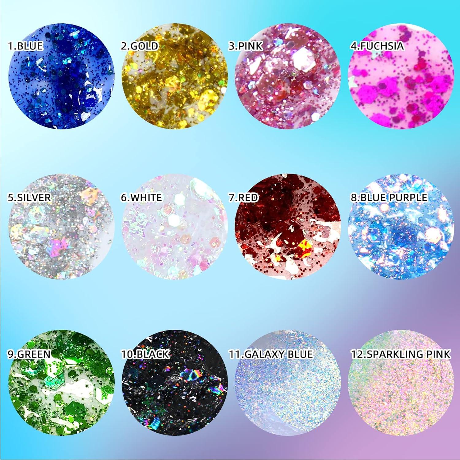 Glitter Gel 50ml Face Body Sequins Shimmer Makeup Pink