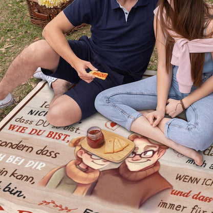 Personalisierte Liebesdecke mit