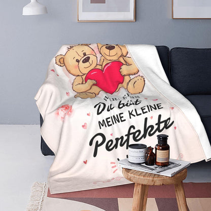 Flauschige Liebesbotschaft Dekor Decke 130x150cm