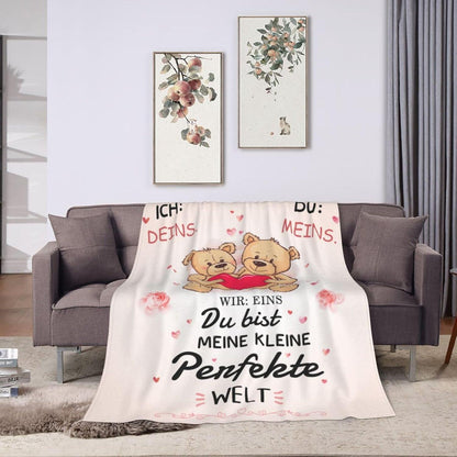 Flauschige Fleecedecke 130x150cm Ich Liebe Dich Geschenke Partner Hochzeit Valentinstag Weihnachten Jahrestag für Männer Frauen