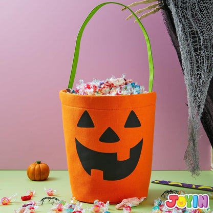 JOYIN Halloween Fledermaus Kürbis Filz Süßigkeiten Eimer Set