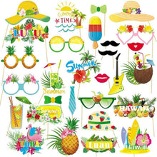 Fotobox Requisiten Hawaii 29 Stück Luau Party Zubehör