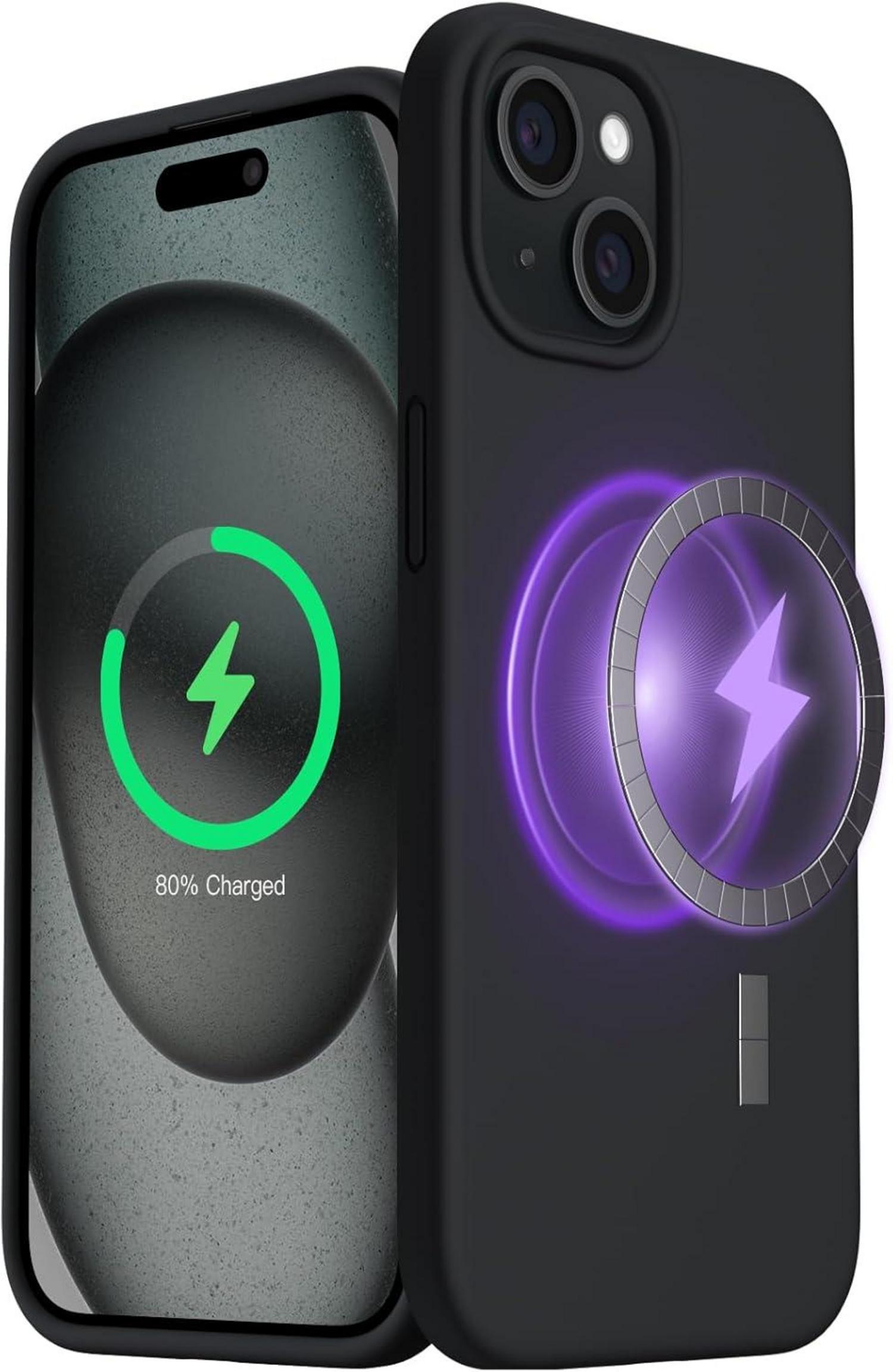 Magnetische Silikonhülle iPhone 15 6.1 Zoll mit starken Magneten
