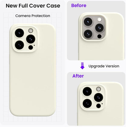 iPhone 15 Pro Hülle Silikon Schutzhülle 6,1 Zoll Kameraschutz 2 Schutzfolien