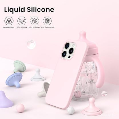 Silikon Hülle für iPhone 15 Pro 6,1 Zoll - Rosa