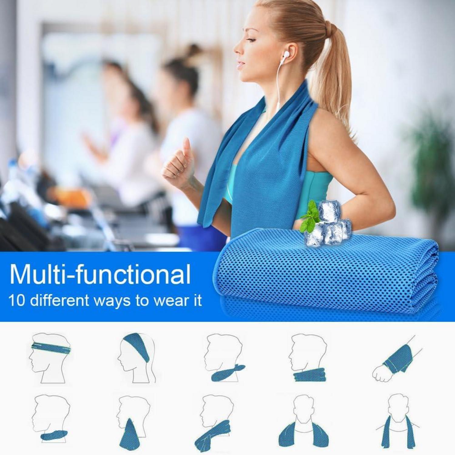 Kühlendes Handtuch Set Mikrofaser Cooling Towel für Golf Fitness Yoga