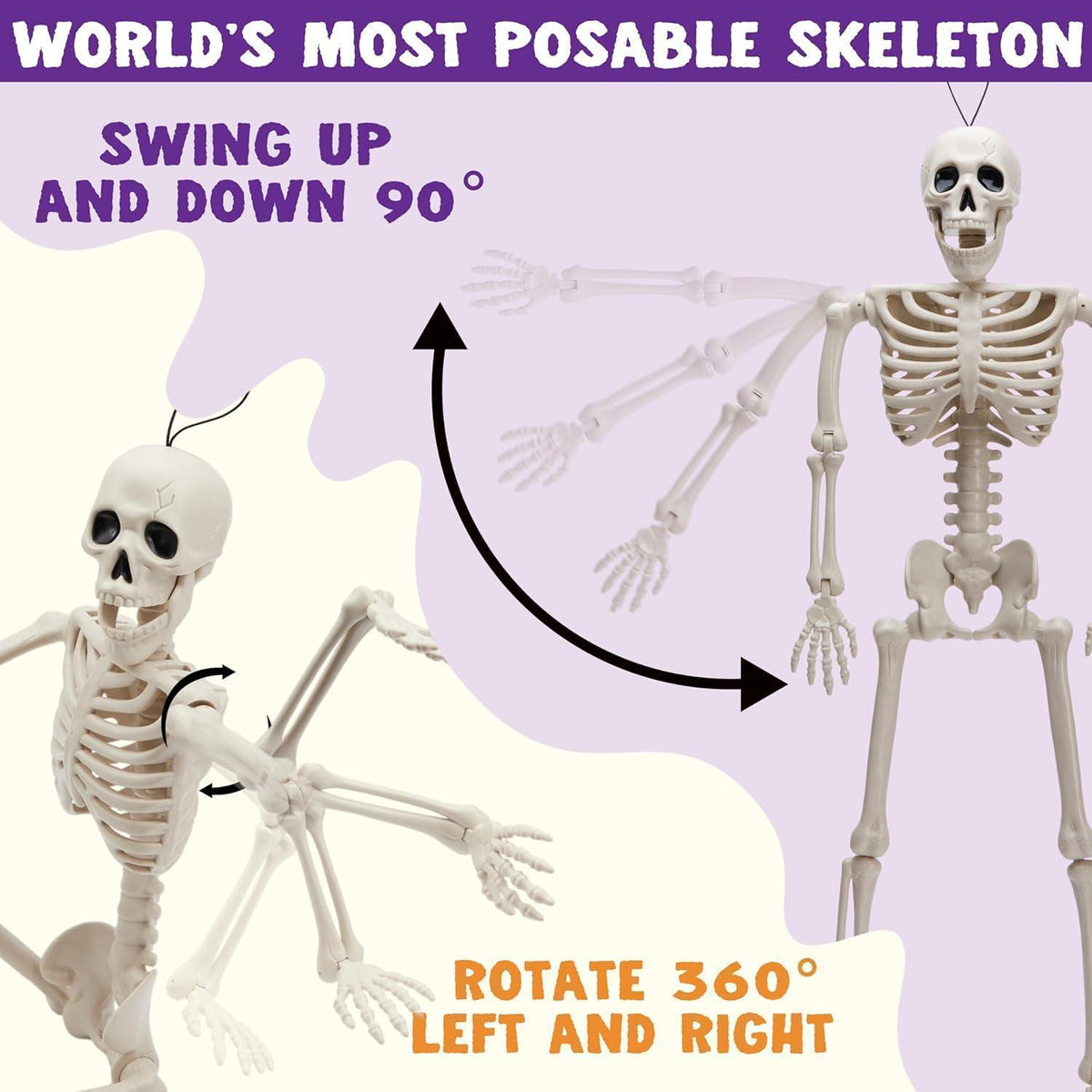 10 Hängende Halloween Skelette – Gruselige Partydeko