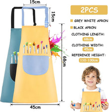 Malschürze Kinder 2 Stück Wasserdicht Verstellbar Kinder