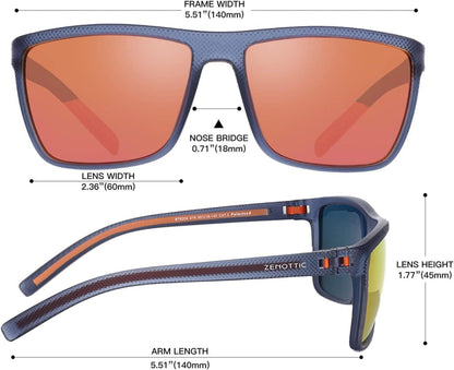 Polarisierte TR90 Sonnenbrille für Herren UV400 Schutz
