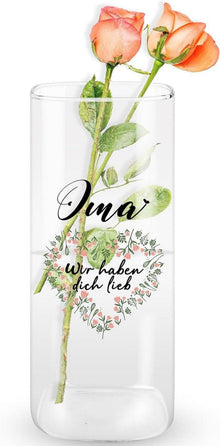 Moderne Glasvase Deko Oma Geschenk Weihnachten Blumenvase