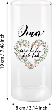 Moderne Glasvase Geschenk Oma Weihnachten Deko Blumenvase