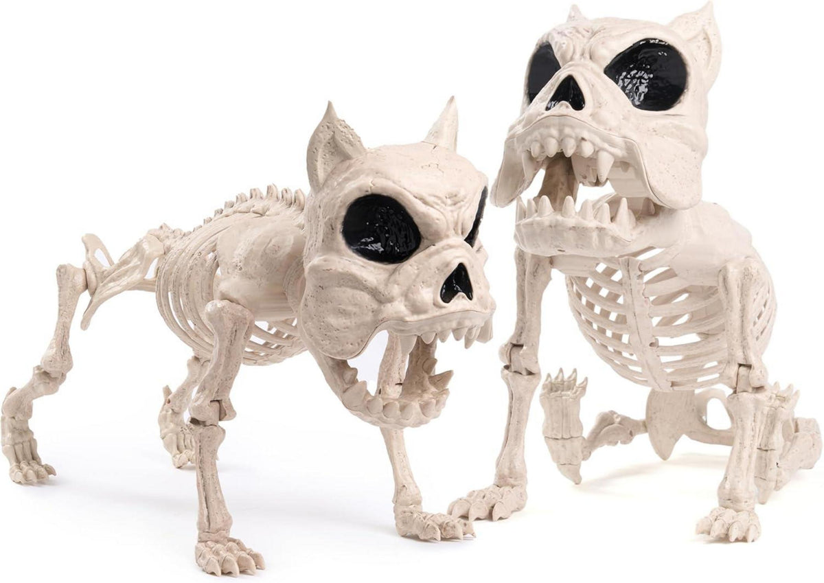 Halloween Pose-N-Stay Hund Skelett Deko Set 2 Stück 40,6 cm