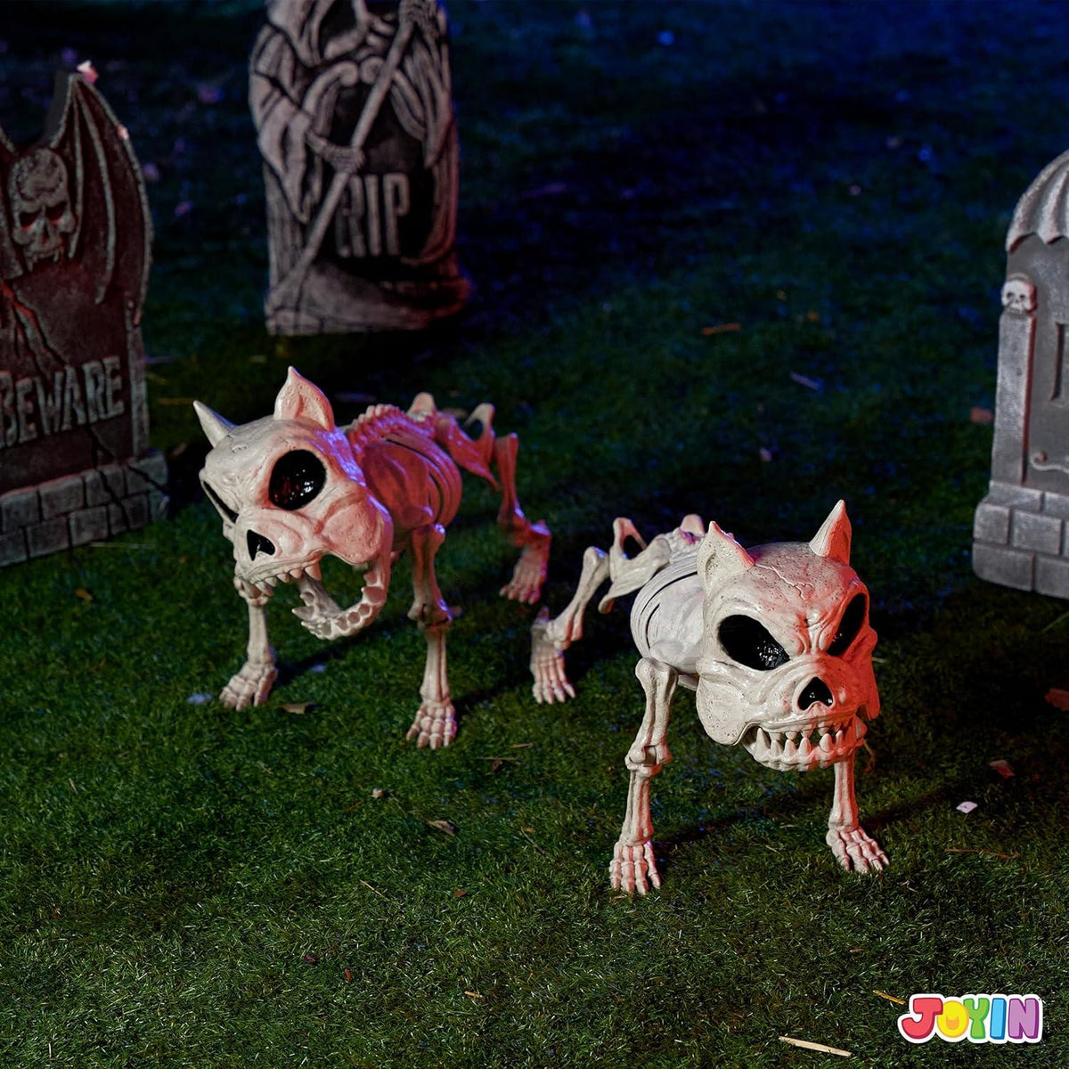 JOYIN Halloween Hund Skelett Dekorationen 40,6 cm 2 Stück