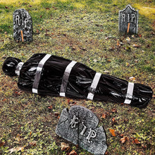 Gefälschte Leiche Tote Opfer in Tasche Halloween Deko 120 cm