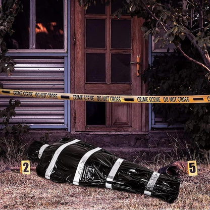 HASAGEI Fake Leiche in Tasche, Schwarze Hängedeko 60x120cm