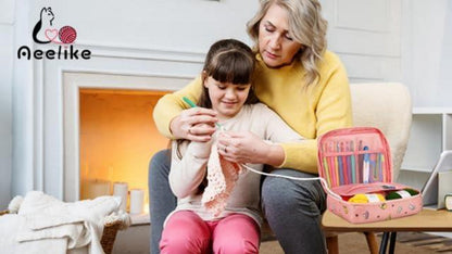 Ergonomisches Häkelset Blaue Blume für Anfänger mit Anleitung