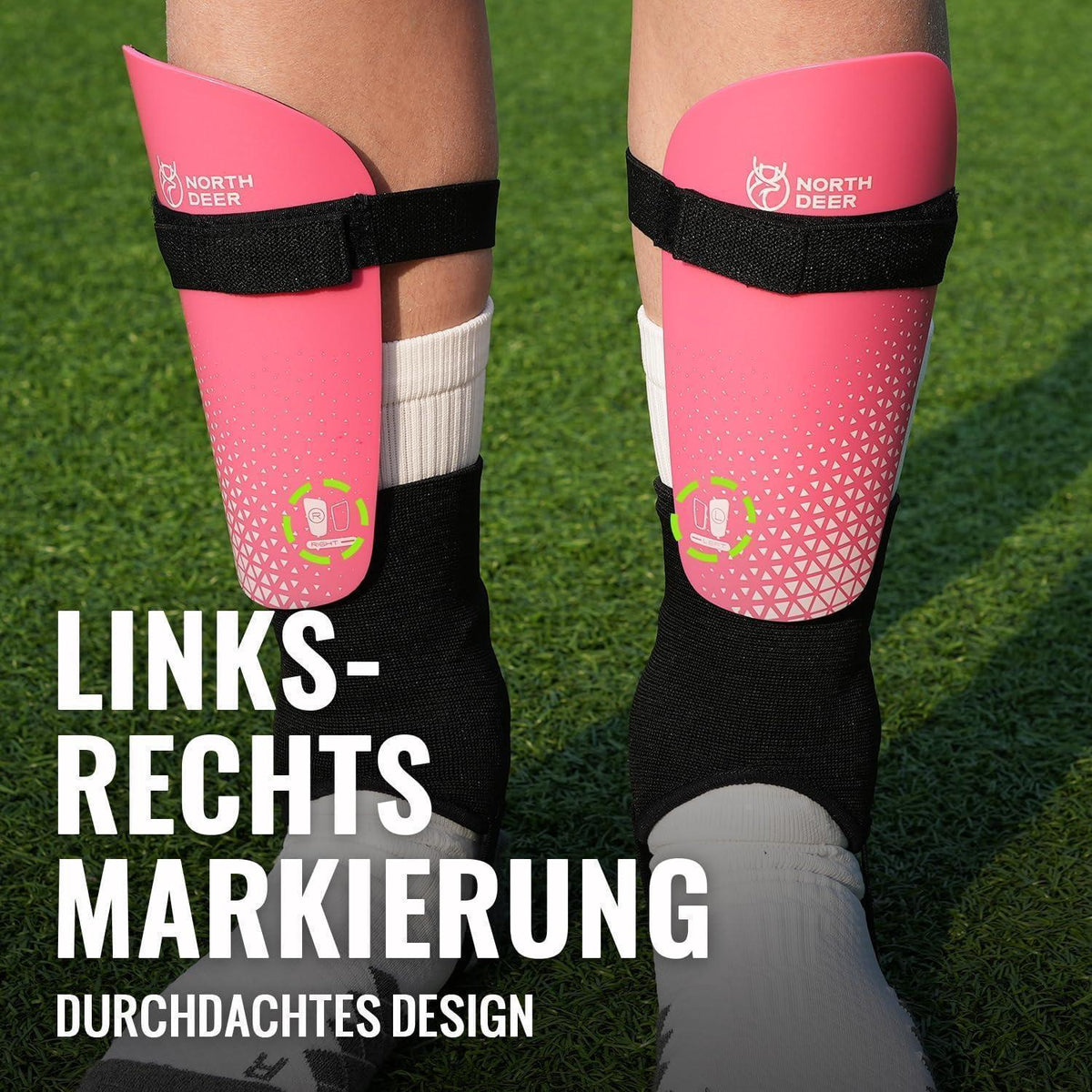 Fußball Schienbeinschoner mit Knöchelschutz, verstellbar