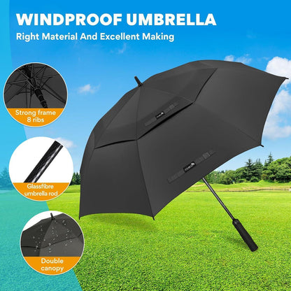 Großer Sturmfester Regenschirm für 2 Personen – XL/XXL Golfschirm