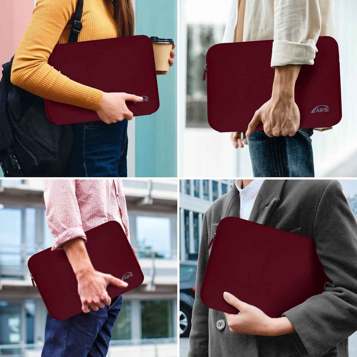 16 Zoll Laptoptasche Stoßfest Schutzhülle Rot Notebook Sleeve AIPIE