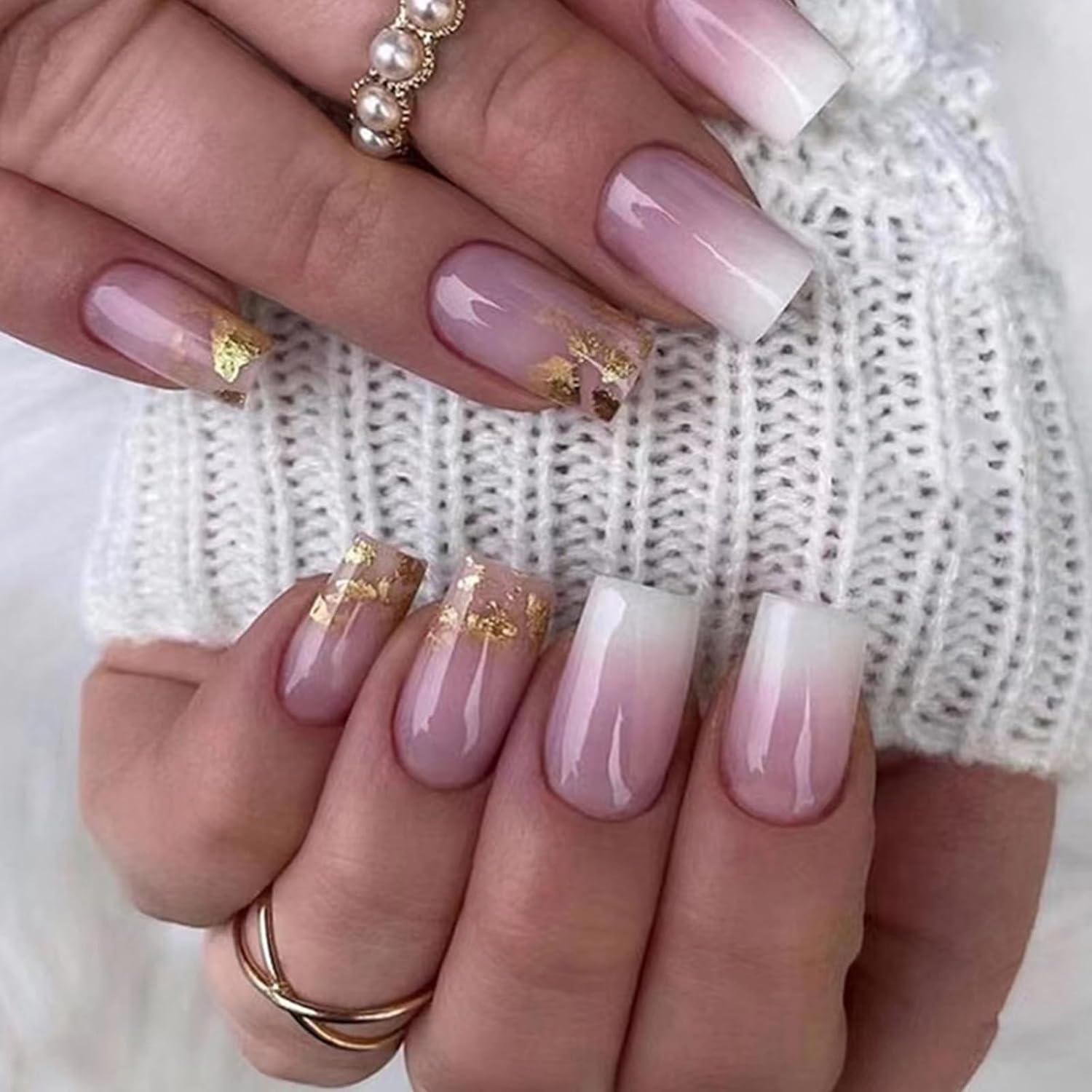 Acryl Falsche Nägel Set Press on Nails mit Nagelkleber