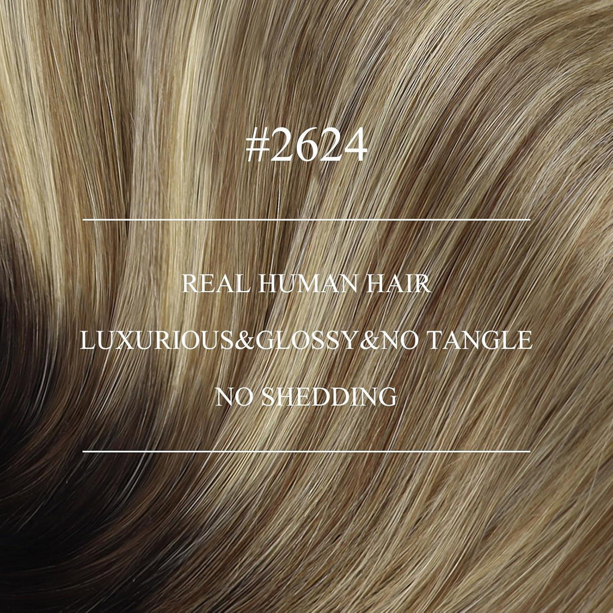 Nanoring Extensions Braun Balayage Blond 55cm Echthaar