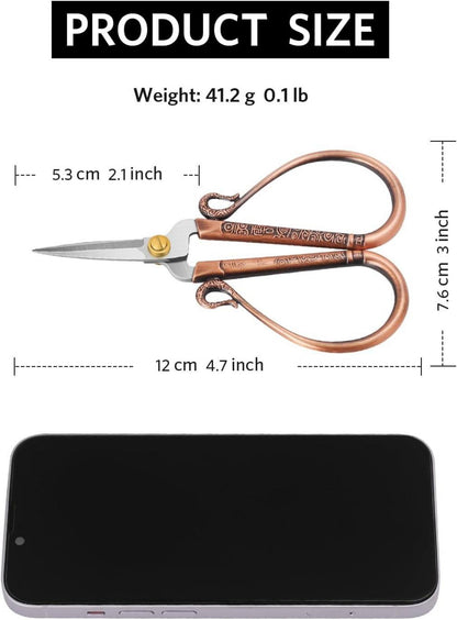 Stickschere Vintage Nähschere Großer Griff Stickerei Nähen DIY Rot Bronze