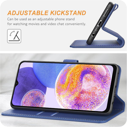 Samsung Galaxy A23 4G/5G Handyhülle aus Premium Leder - Blau