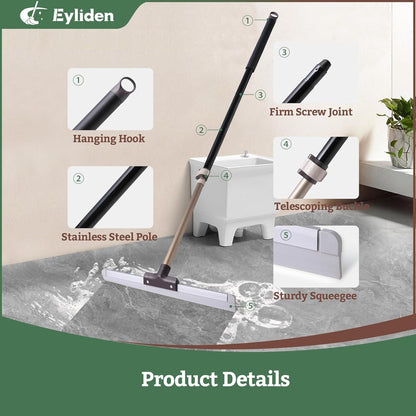 Wasserschieber Bodenabzieher 138cm Teleskopstiel Dusche Fliesen Marmor