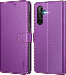 Samsung Galaxy A04s / A13 5G Handyhülle Leder Klapphülle Violett