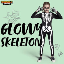 Kinder Glow-in-the-Dark Skelett-Kostüm Halloween Dress Up